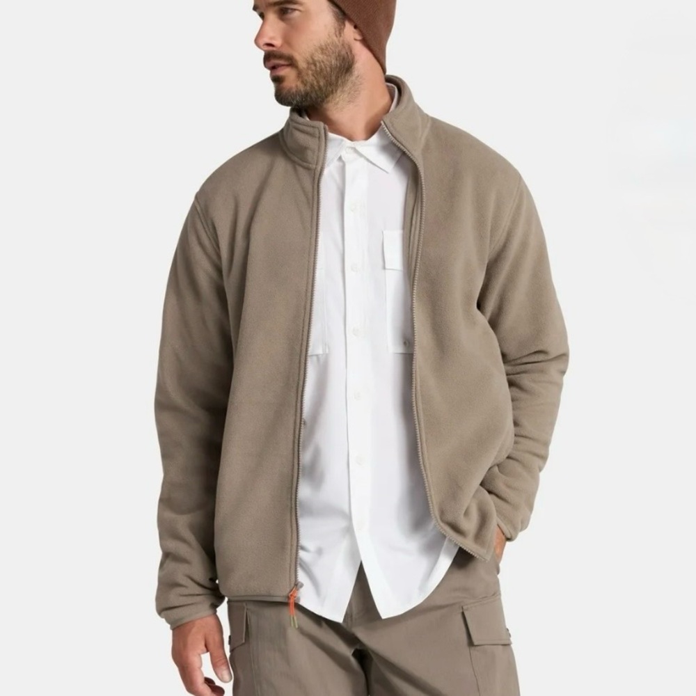 Ozark Trail Fleece Jacket Full Zip Polar Fleece Taupe NWT